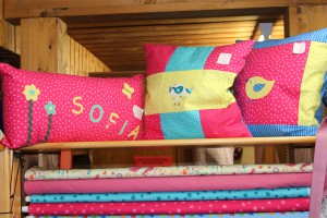 Namens- und Patchworkkissen